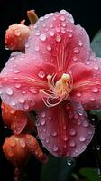 ai genererad lila orkide makro fotografi foto