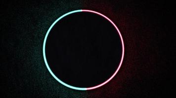 3D -rendering neon glöd cirkel foto