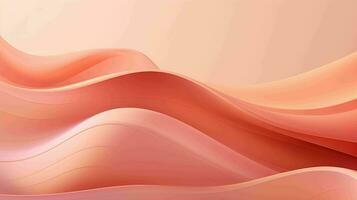 ai genererad enkel persika blomma Färg vågig abstrakt bakgrund foto