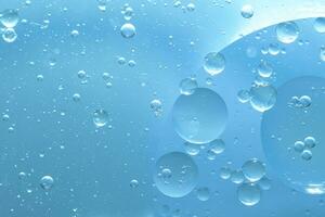vatten bubbla textur på blå bakgrund foto