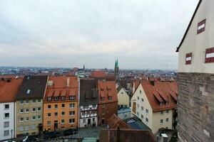 panorama av de gammal stad av Nürnberg foto