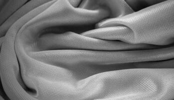 textur grå Linné tyg, skrynkliga Linné bakgrund foto