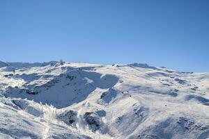 åka skidor tillflykt av sierra nevada, granada, andalusien, spanien foto
