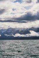 kommande storm över sjö Genève, lausanne område, kanton av vaud, schweiz foto