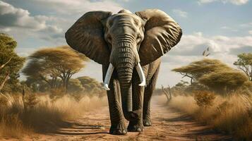 ai genererad afrikansk elefant foto