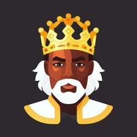 ai genererad kung avatar gamer ikon klämma konst klistermärke dekoration enkel bakgrund foto