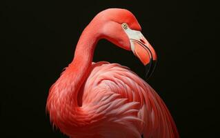 ai generativ amerikan flamingo fågel fotografi foto