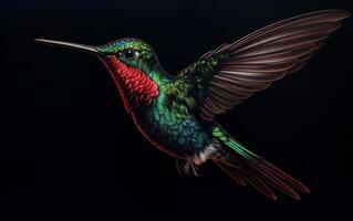 ai generativ kolibri naturlig djur- illustration fotografi foto