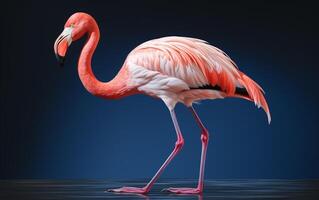 ai generativ amerikan flamingo fågel fotografi foto