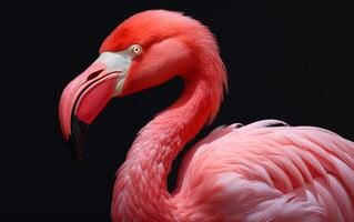 ai generativ amerikan flamingo fågel fotografi foto