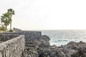 atlanten hav vild kust, teneriffa, kanariefågel öar, Spanien foto