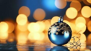 jul boll på abstrakt ljus bakgrund, generativ ai foto