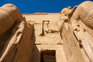 abu simbel tempel i egypten. koloss av de bra tempel av ramesses ii. afrika. foto