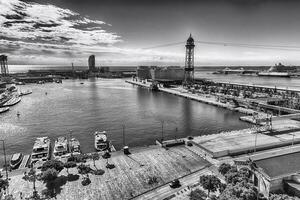 antenn se av hamn vell, barcelona, Katalonien, Spanien foto