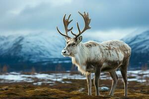 ai genererad ren i de vår förkroppsligande förnyelse och naturens säsong- skönhet ai genererad foto