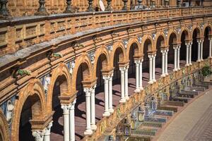 spanska fyrkant torg de espana i Sevilla, Spanien foto