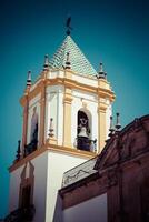 ronda, andalusien, Spanien torg del socorro kyrka foto