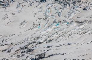bossons glaciär från de topp av de aiguille du midi i de mont blanc massiv. foto