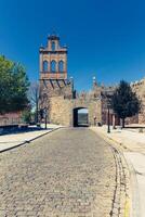 naturskön medeltida stad väggar av avila, spanien, unesco lista foto