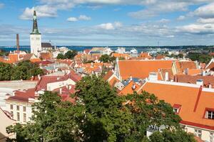 se av de gammal stad Tallinn, estland foto
