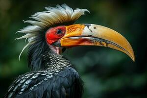 högljudd hornbill fågel. generera ai foto