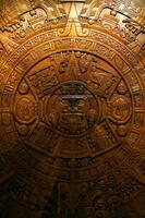 aztec kalender eller mexikansk Sol sten i professionell kvalitet till skriva ut eller använda sig av som en bakgrund foto