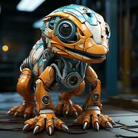 ai genererad robot parasaurolophus kartun 3d foto