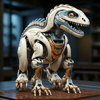 ai genererad robot parasaurolophus kartun 3d foto