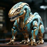 ai genererad robot parasaurolophus kartun 3d foto