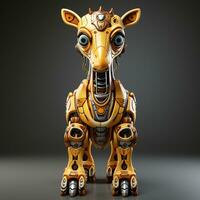 ai genererad 3d tecknad serie giraff robot foto