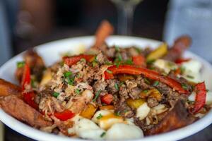 italiensk stil poutine foto