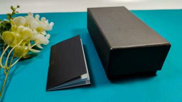 svart låda Foto för din företag produkt förpackning attrapp