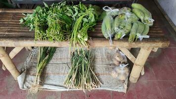 traditionell indonesiska vegetabiliska bås foto