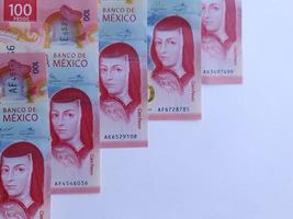 ekonomi och finans med mexikanska pengar foto