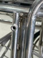 metall cykel kedja på en cykel foto