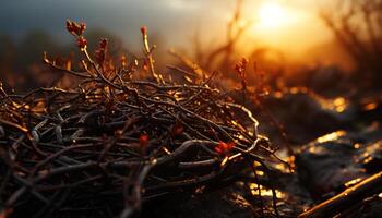 ai genererad romantisk levande ljus tänds de mysigt vinter- natt, skapande lugn genererad förbi ai foto