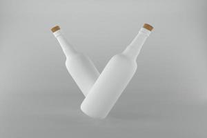 3D renderade flaskor mockup mall foto