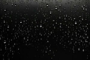 regn, vatten droppar på de matt svart glas bakgrund foto