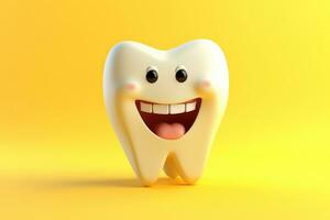 ai genererad karaktär dental tandläkare tandvård leende vård rena illustration Lycklig mun vit foto