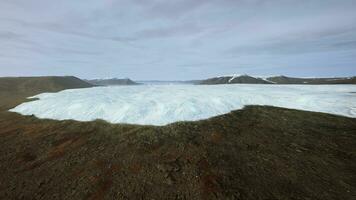 antenn se av stor glaciär foto