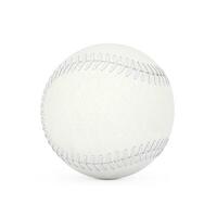 vit baseboll boll i lera stil. 3d tolkning foto
