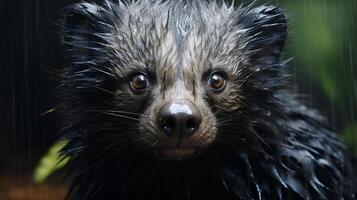 ai genererad binturong fullr natura djur- tapet bakgrund foto