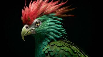 ai genererad quetzal natura djur- tapet bakgrund foto