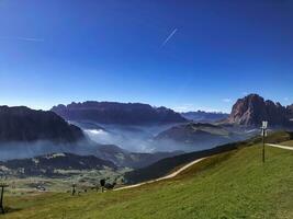 Seceda topp Italien dolomiter sommar vandring foto