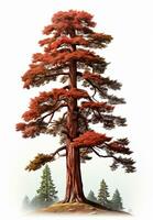 ai genererad jätte sequoia, stor mahogny, symbol av USA - ai genererad bild foto