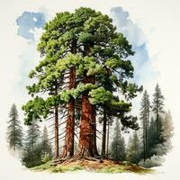 ai genererad jätte sequoia, stor mahogny, symbol av USA - ai genererad bild foto