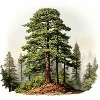 ai genererad jätte sequoia, stor mahogny, symbol av USA - ai genererad bild foto