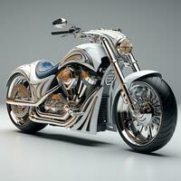 ai genererad 3d modell av motorcykel foto