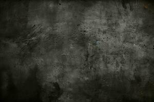 ai genererad grunge mörk svart texturerad betong vägg bakgrund ai genererad foto