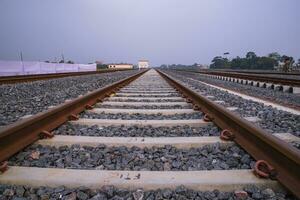 bhanga järnväg korsning Spår i bangladesh foto